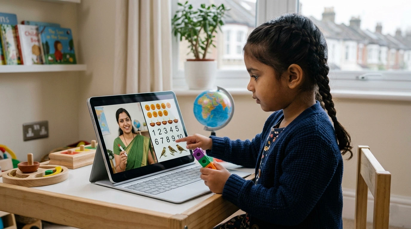 Interactive & Efficient Online Math Tutoring for 4-Year-Olds